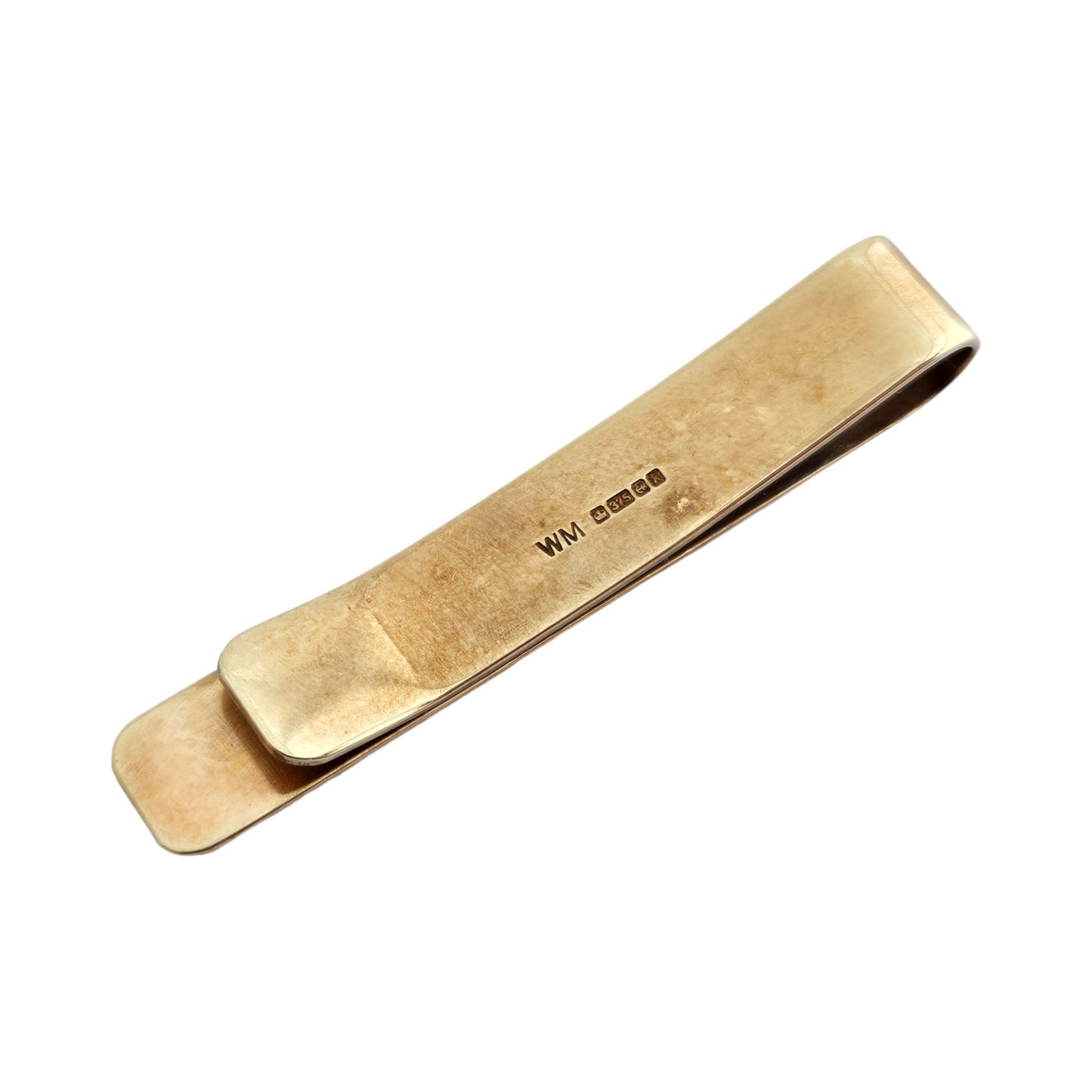 9ct 375 Yellow Gold Tie Clip with a Diamond 1984 L 4.9 cm 7.2 g