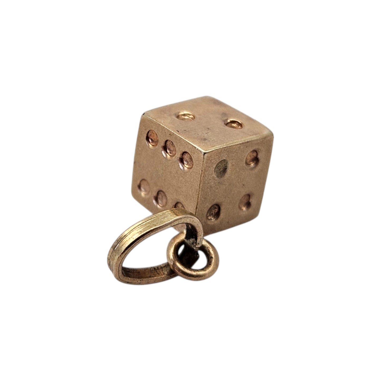 9ct Yellow Gold Dice Lucky Charm L 5 mm 1.0 g.