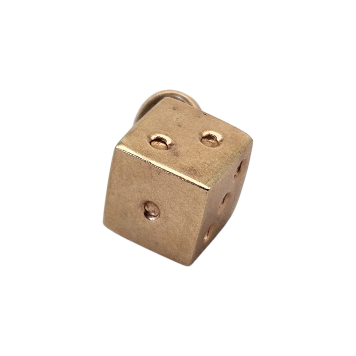 9ct Yellow Gold Dice Lucky Charm L 5 mm 1.0 g.