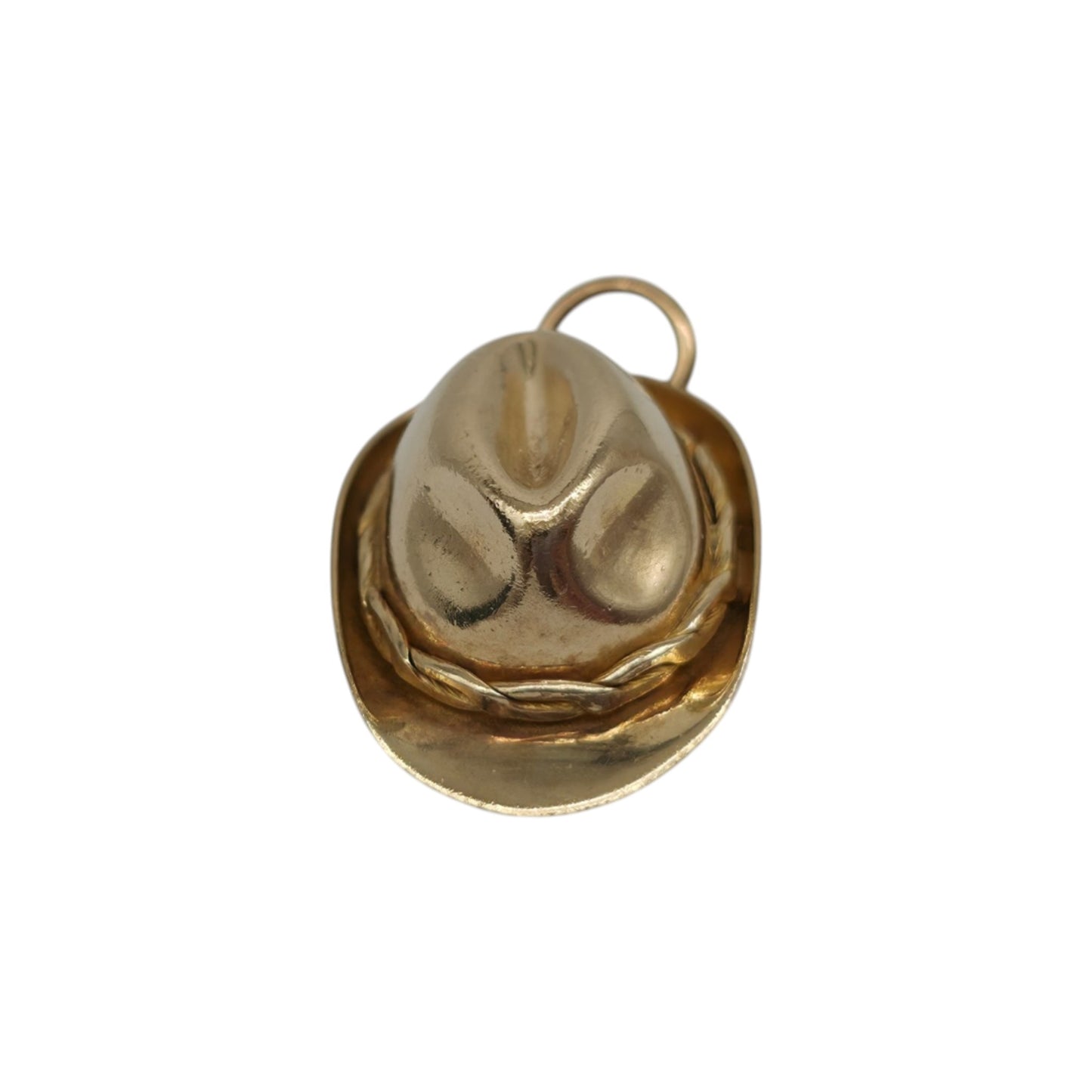 9ct 375 Yellow Gold Diggers Hat Charm 1973 L 1.7 cm 1.3 g.
