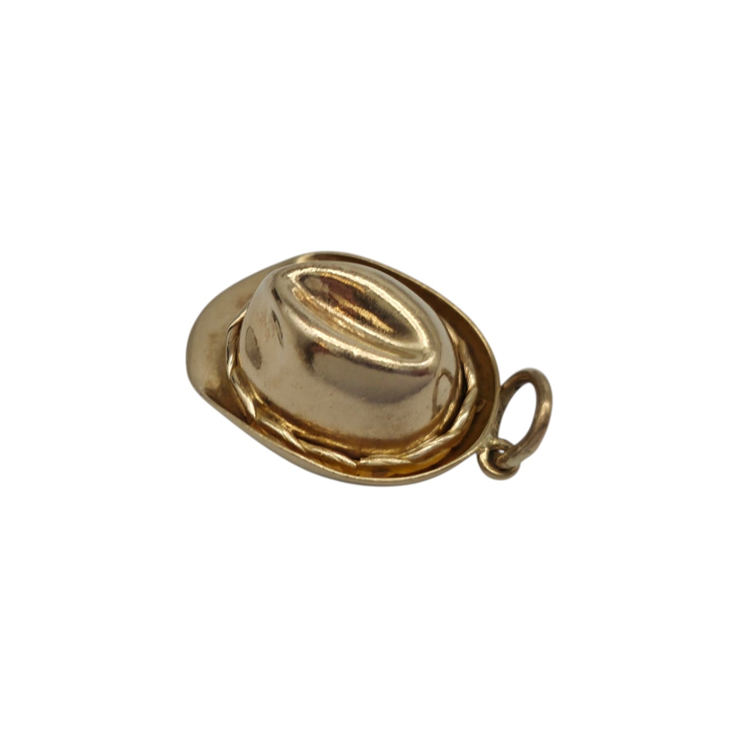 9ct 375 Yellow Gold Diggers Hat Charm 1973 L 1.7 cm 1.3 g.
