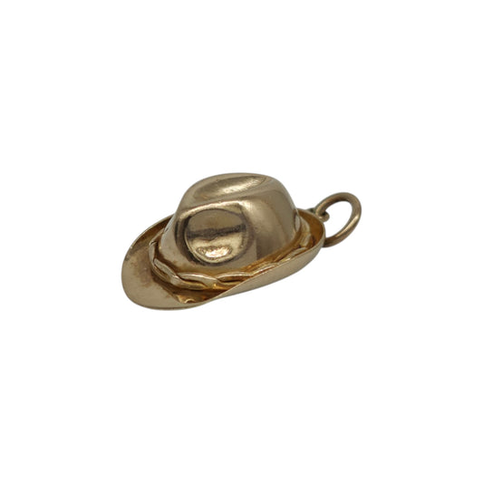 9ct 375 Yellow Gold Diggers Hat Charm 1973 L 1.7 cm 1.3 g.