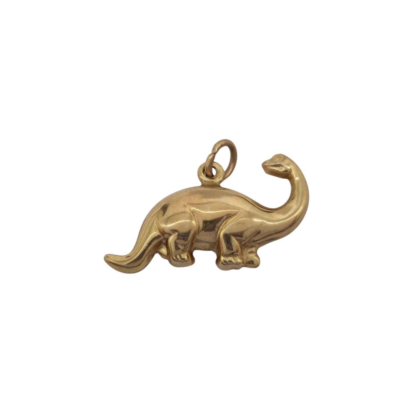9ct Yellow Gold Dinosaur Charm L 2.1 cm 0.7 g.