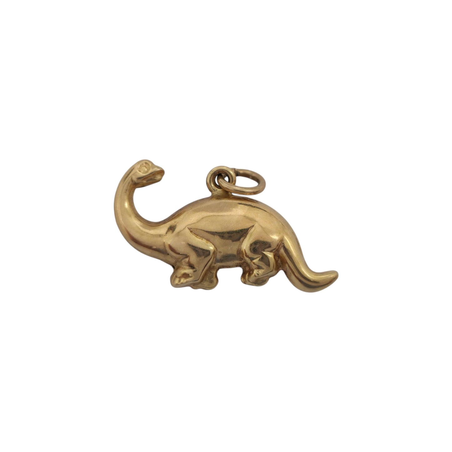 9ct Yellow Gold Dinosaur Charm L 2.1 cm 0.7 g.