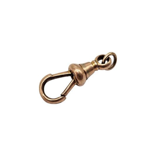Antique 9ct 375 Rose Gold Swivel Dog Clip c.1900 L 2.3 cm 2.9 g.