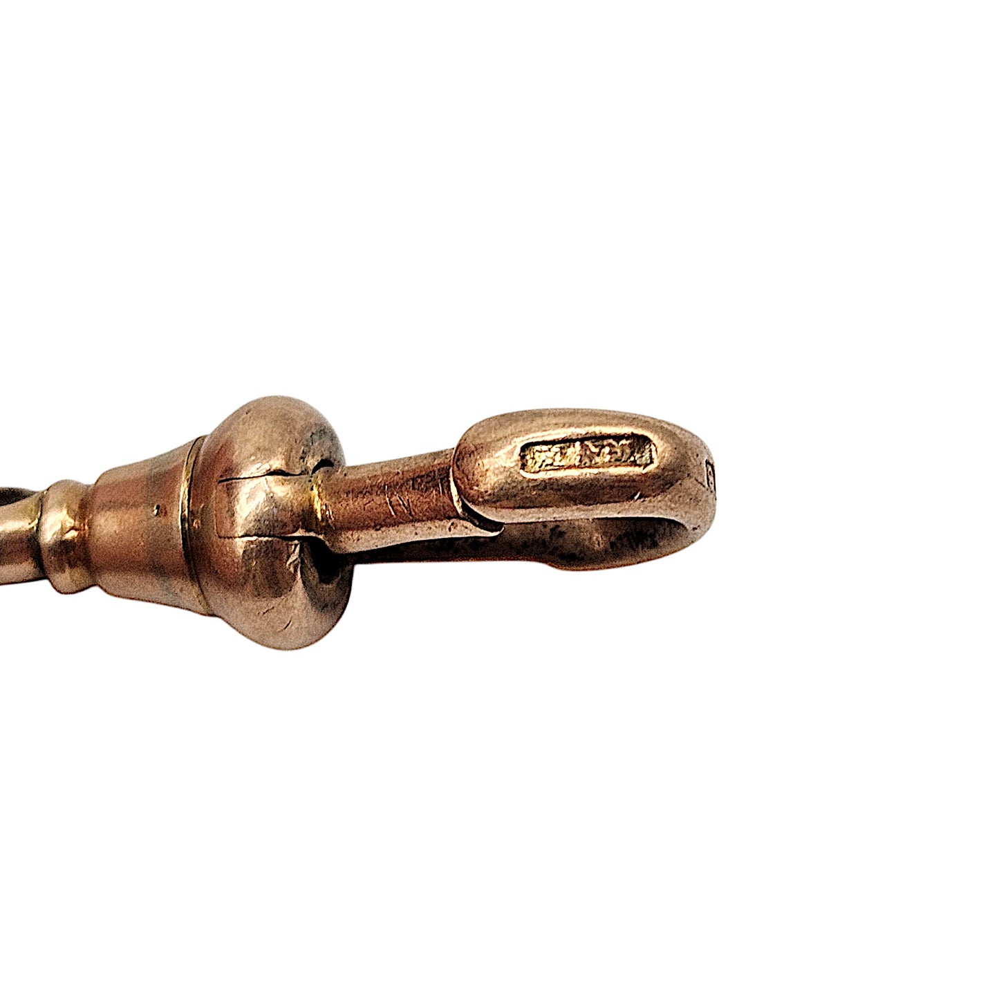 Antique 9ct 375 Rose Gold Swivel Dog Clip c.1900 L 2.3 cm 2.9 g.