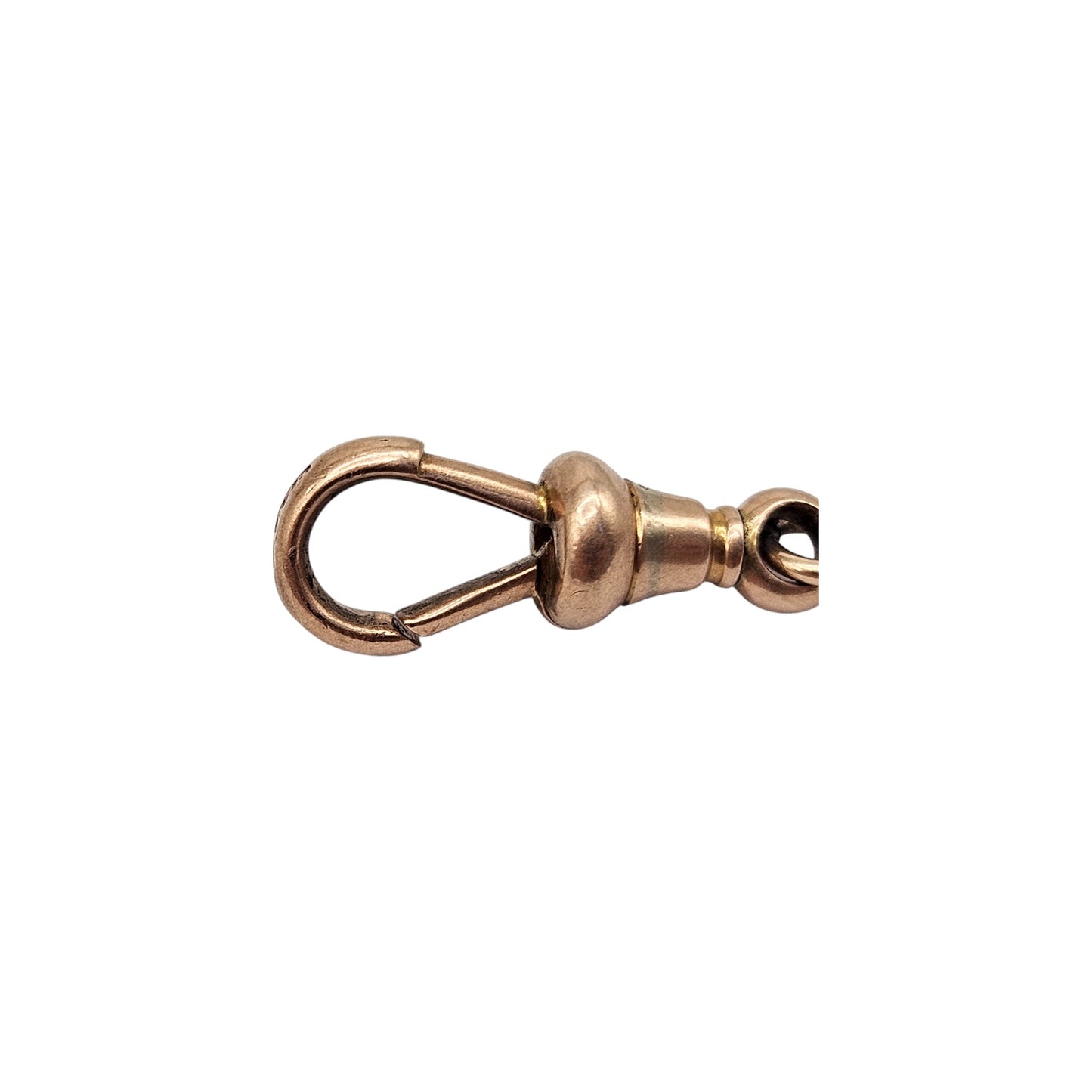 Antique 9ct 375 Rose Gold Swivel Dog Clip c.1900 L 2.3 cm 2.9 g.