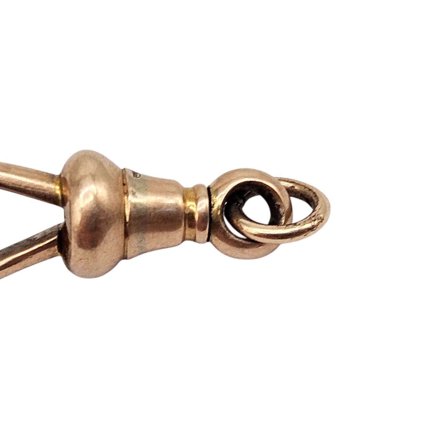 Antique 9ct 375 Rose Gold Swivel Dog Clip c.1900 L 2.3 cm 2.9 g.