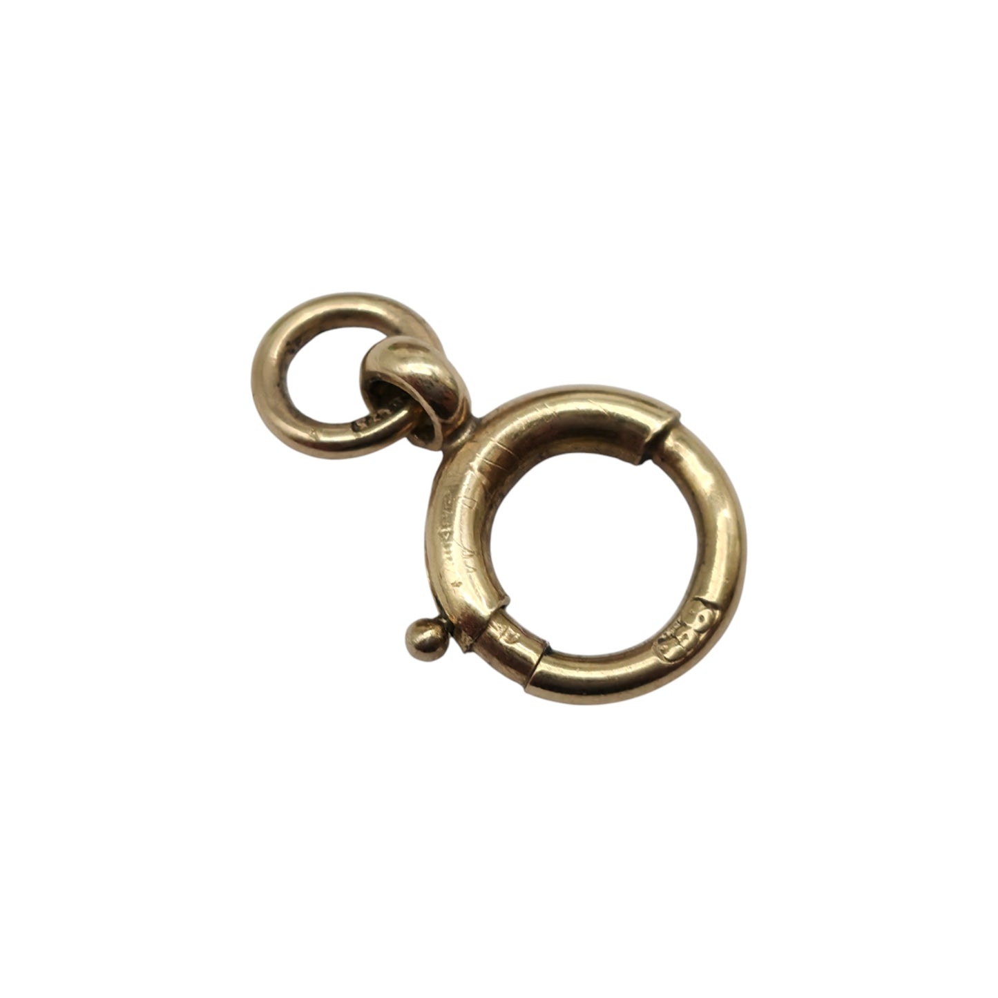 Antique 9ct 375 Yellow Gold Bolt Clasp c.1900 L 1.1 cm 0.6 g.