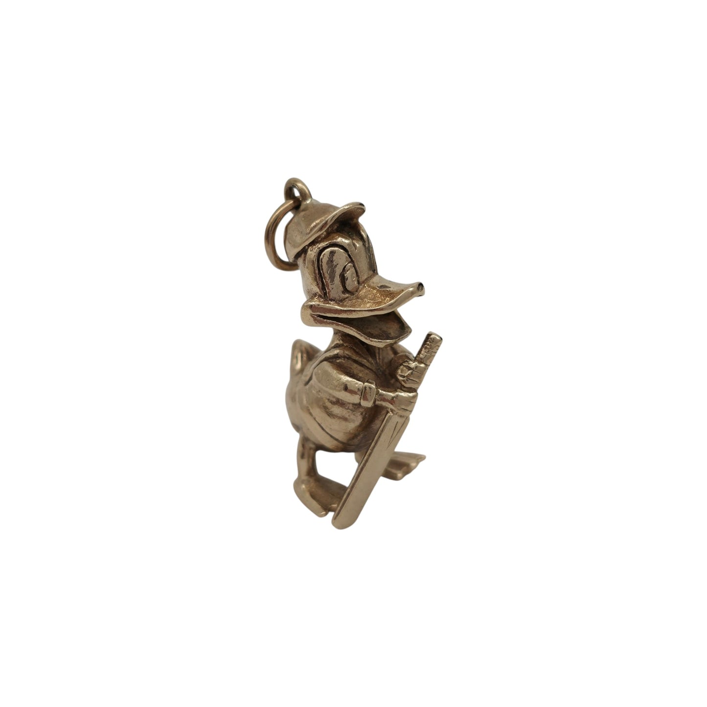 Heavy 9ct 375 Yellow Gold Donald Duck Charm 1952 L 2.3 cm 6.8 g.