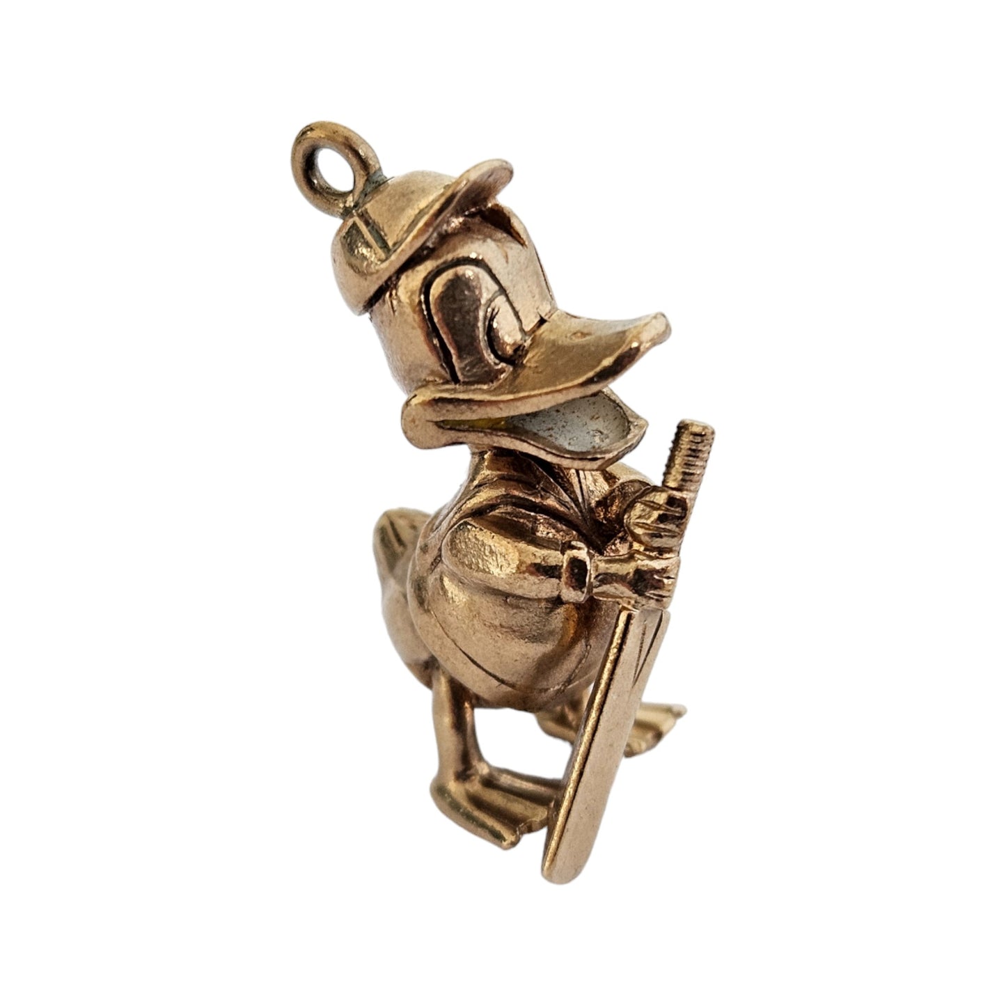 9ct 375 Yellow Gold Donald Duck Charm 1969 L 2.4 cm 7.1 g