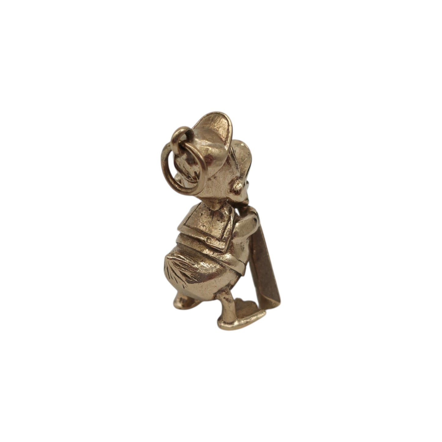 Heavy 9ct 375 Yellow Gold Donald Duck Charm 1952 L 2.3 cm 6.8 g.