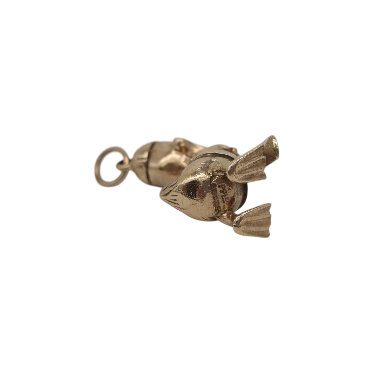 Heavy 9ct 375 Yellow Gold Donald Duck Charm 1952 L 2.3 cm 6.8 g.