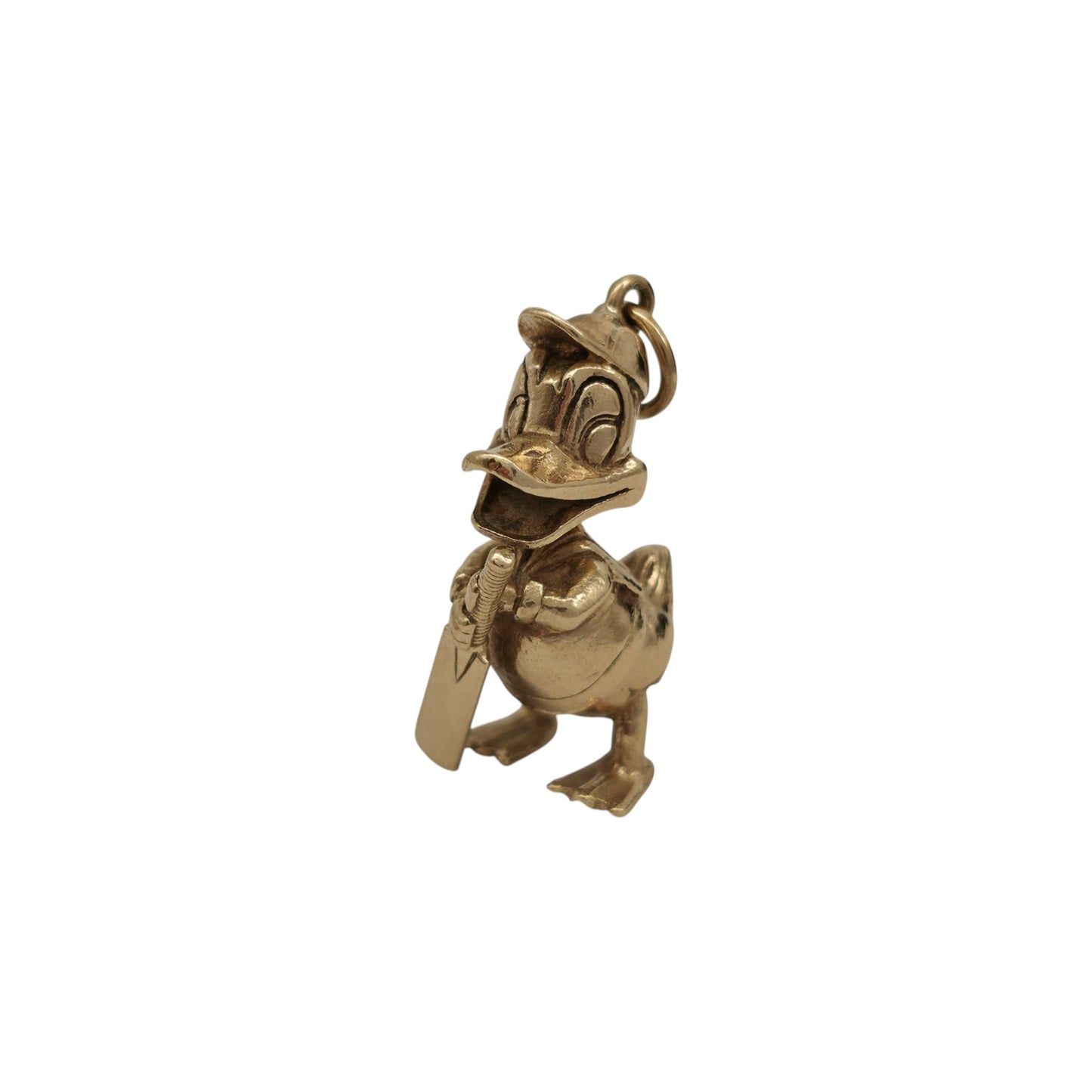 Heavy 9ct 375 Yellow Gold Donald Duck Charm 1952 L 2.3 cm 6.8 g.