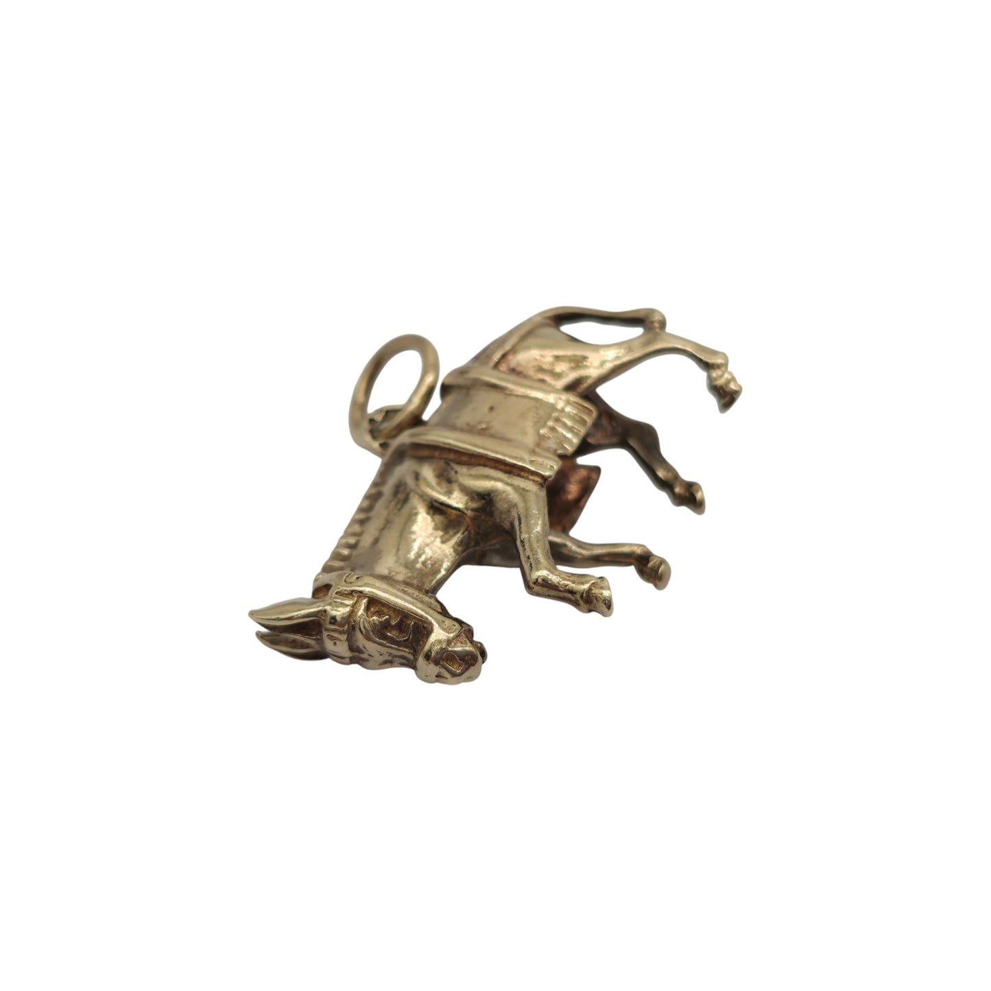 Heavy 9ct 375 Yellow Gold Donkey Charm c.1990 L 2.4 cm 8.3 g.