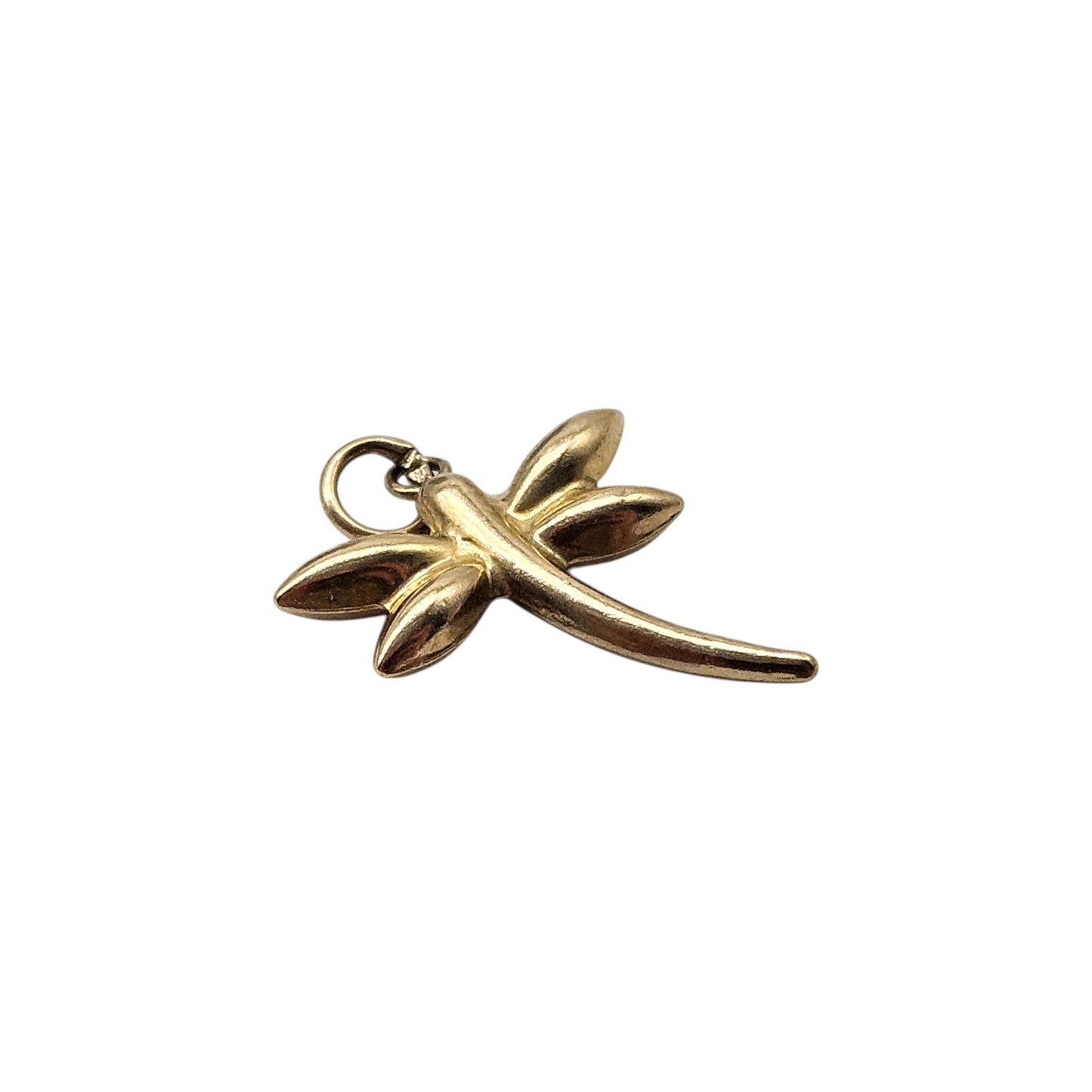 9ct Yellow Gold Dragonfly Charm L 1.3 cm 0.3 g.
