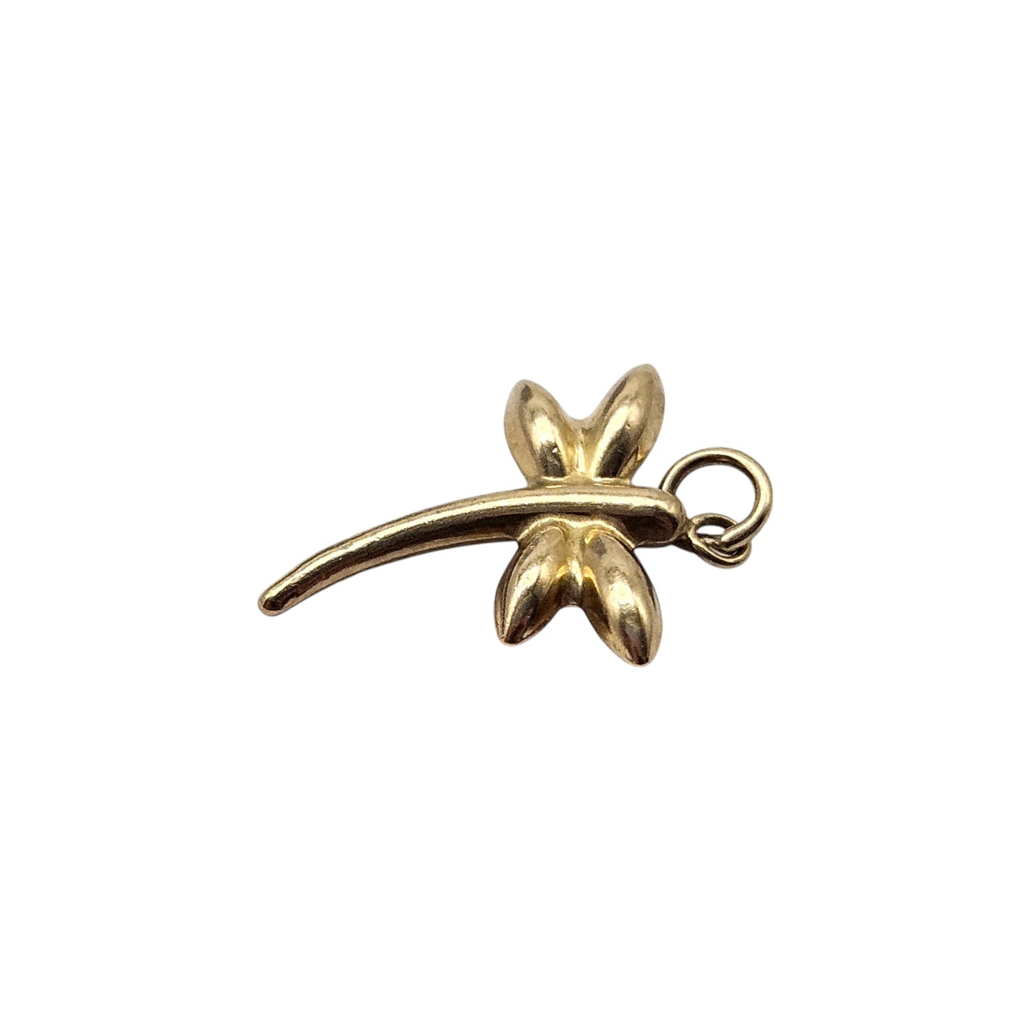9ct Yellow Gold Dragonfly Charm L 1.3 cm 0.3 g.