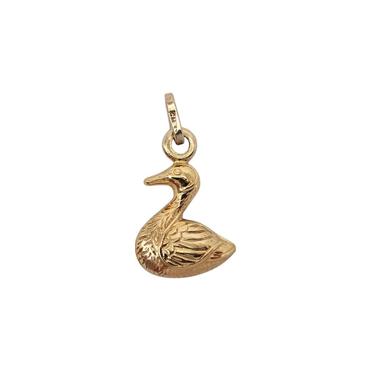 9ct 375 Yellow Gold Duck Charm L 1.2 cm 0.7 g.