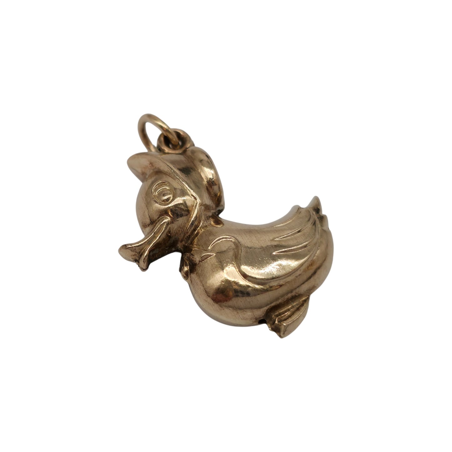 9ct 375 Yellow Gold Duckling Charm 1977 L 2.2 cm 1.3 g.