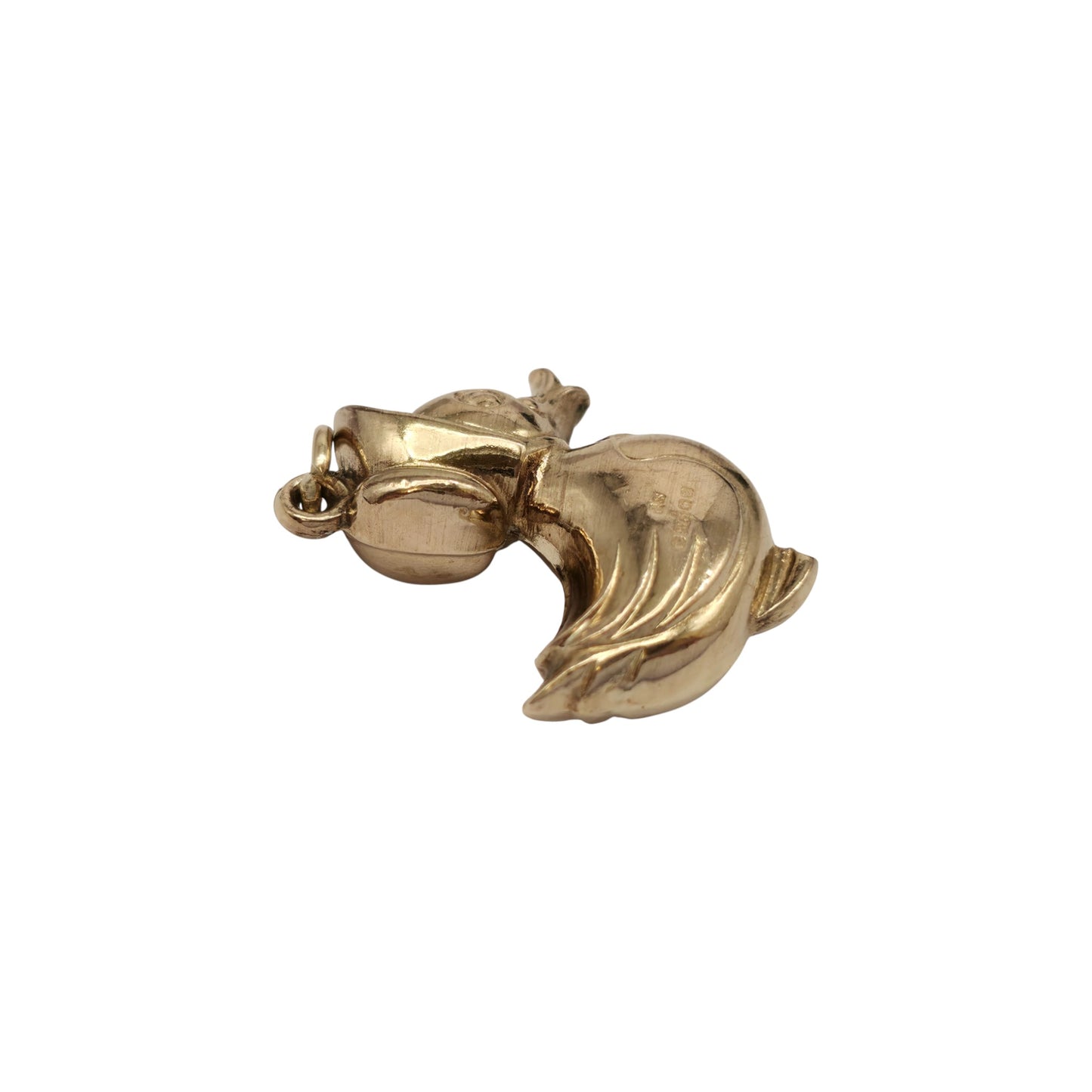 9ct 375 Yellow Gold Duckling Charm 1977 L 2.2 cm 1.3 g.