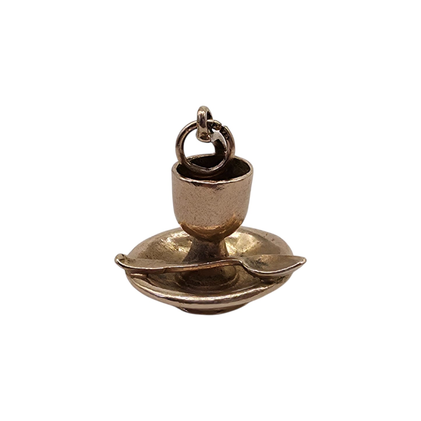 9ct 375 Yellow Gold Egg Cup Charm 1959 L 1.1 cm 3.1 g.