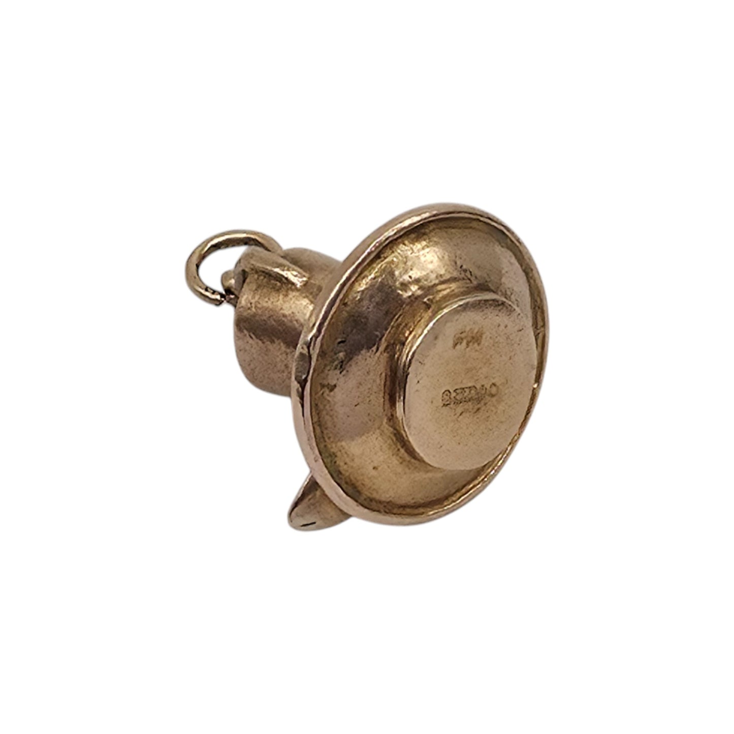 9ct 375 Yellow Gold Egg Cup Charm 1959 L 1.1 cm 3.1 g.