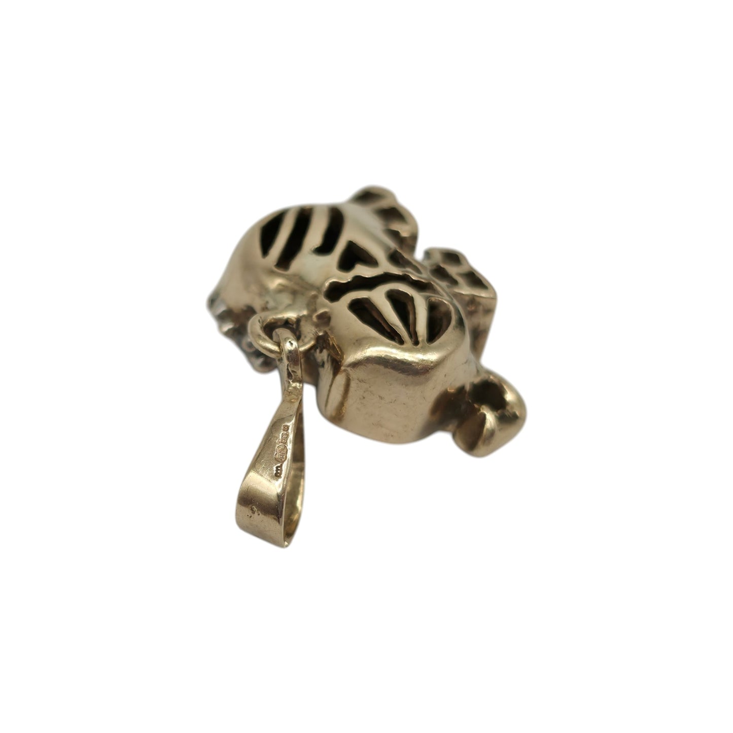 9ct 375 Yellow Gold Elephant Pendan L 1.9 cm 5.7 g.
