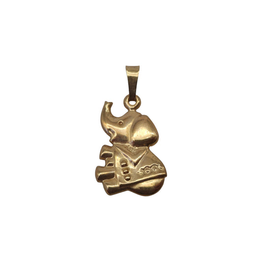 9ct 375 Yellow Gold Elephant Pendant