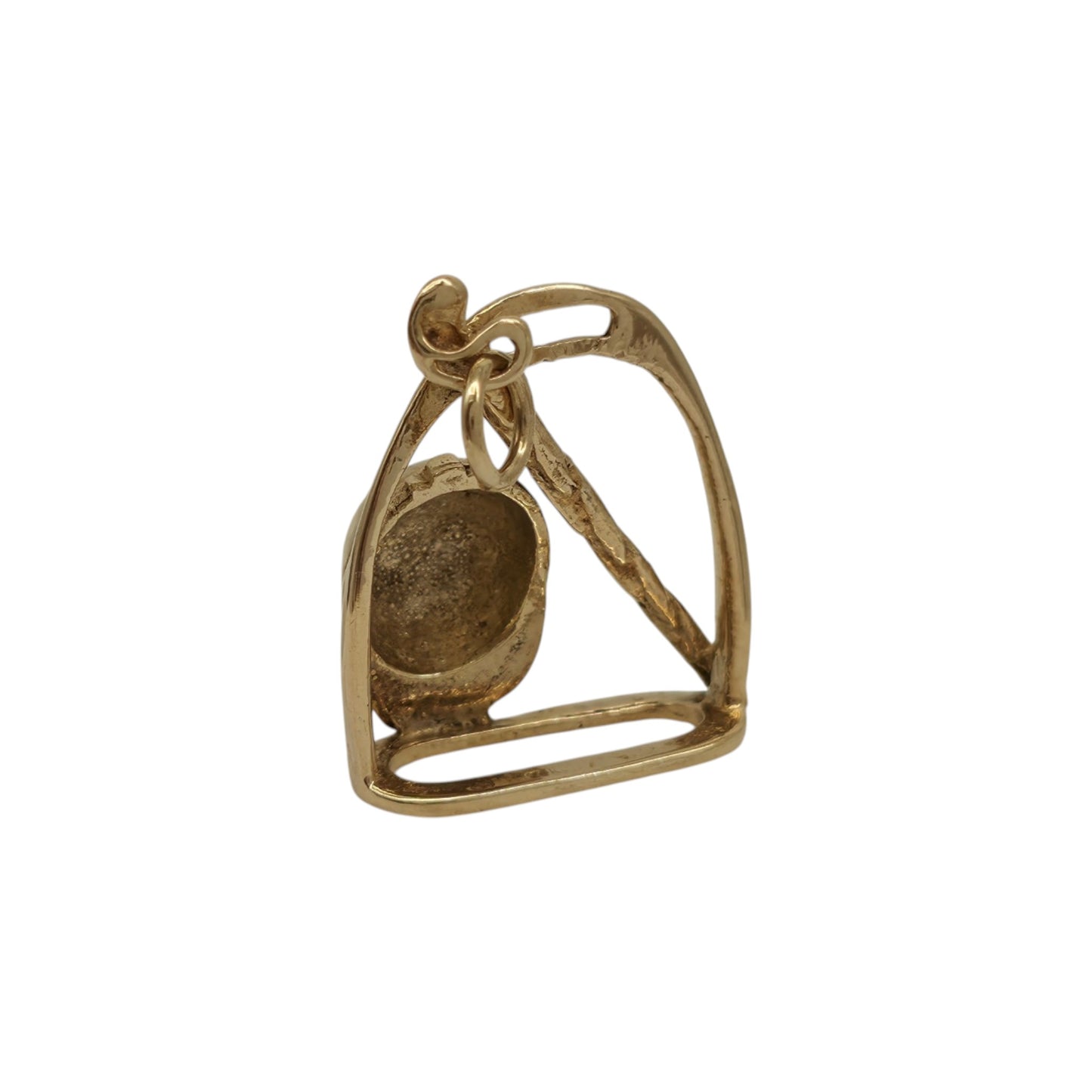 9ct 375 Yellow Gold Equestrian Pendant 1974 L 2.6 cm 4.0 g.