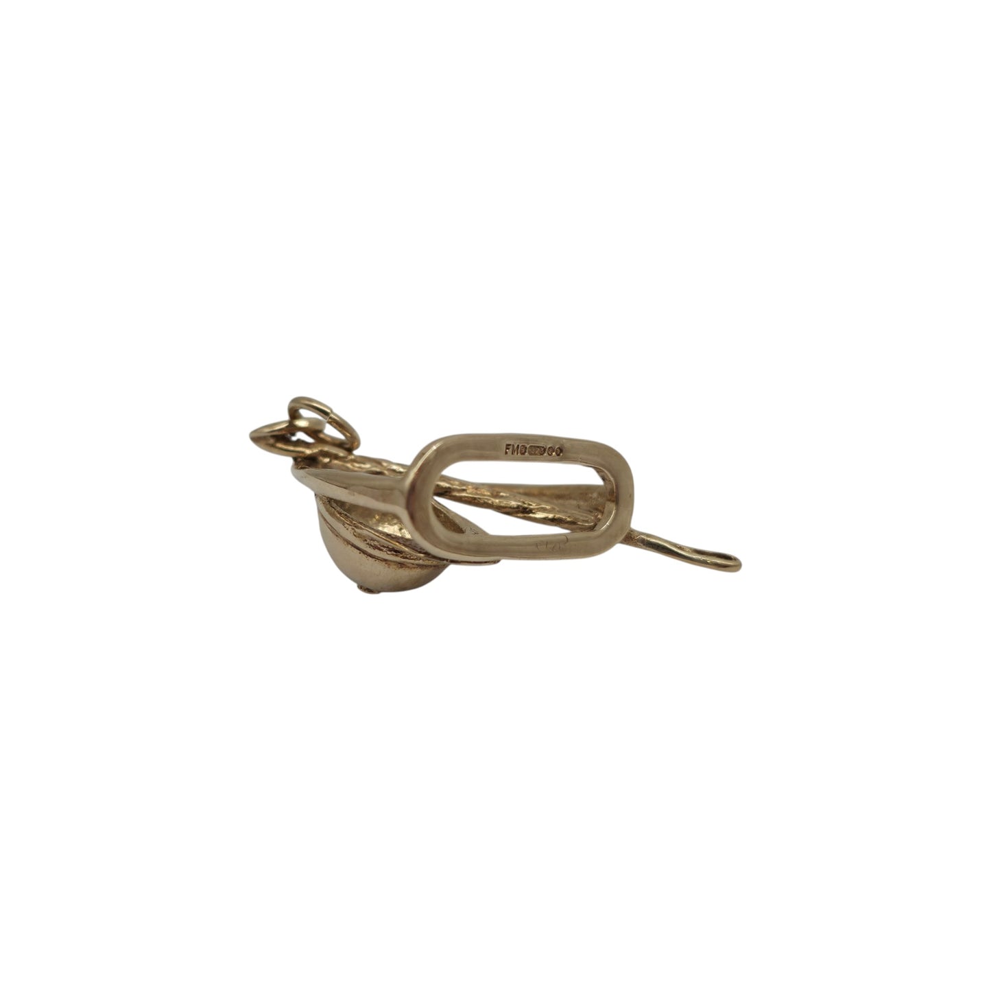 9ct 375 Yellow Gold Equestrian Pendant 1974 L 2.6 cm 4.0 g.