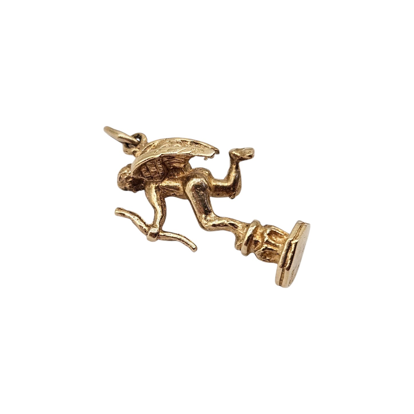 9ct 375 Yellow Gold Eros Charm 1973 L 1.9 cm 2.2 g.