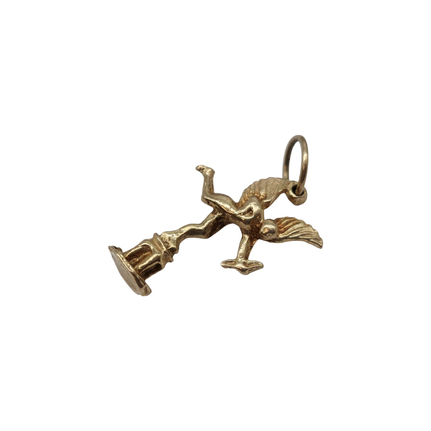 9ct 375 Yellow Gold Eros Charm 1976 L 2.0 cm 1.3 g.