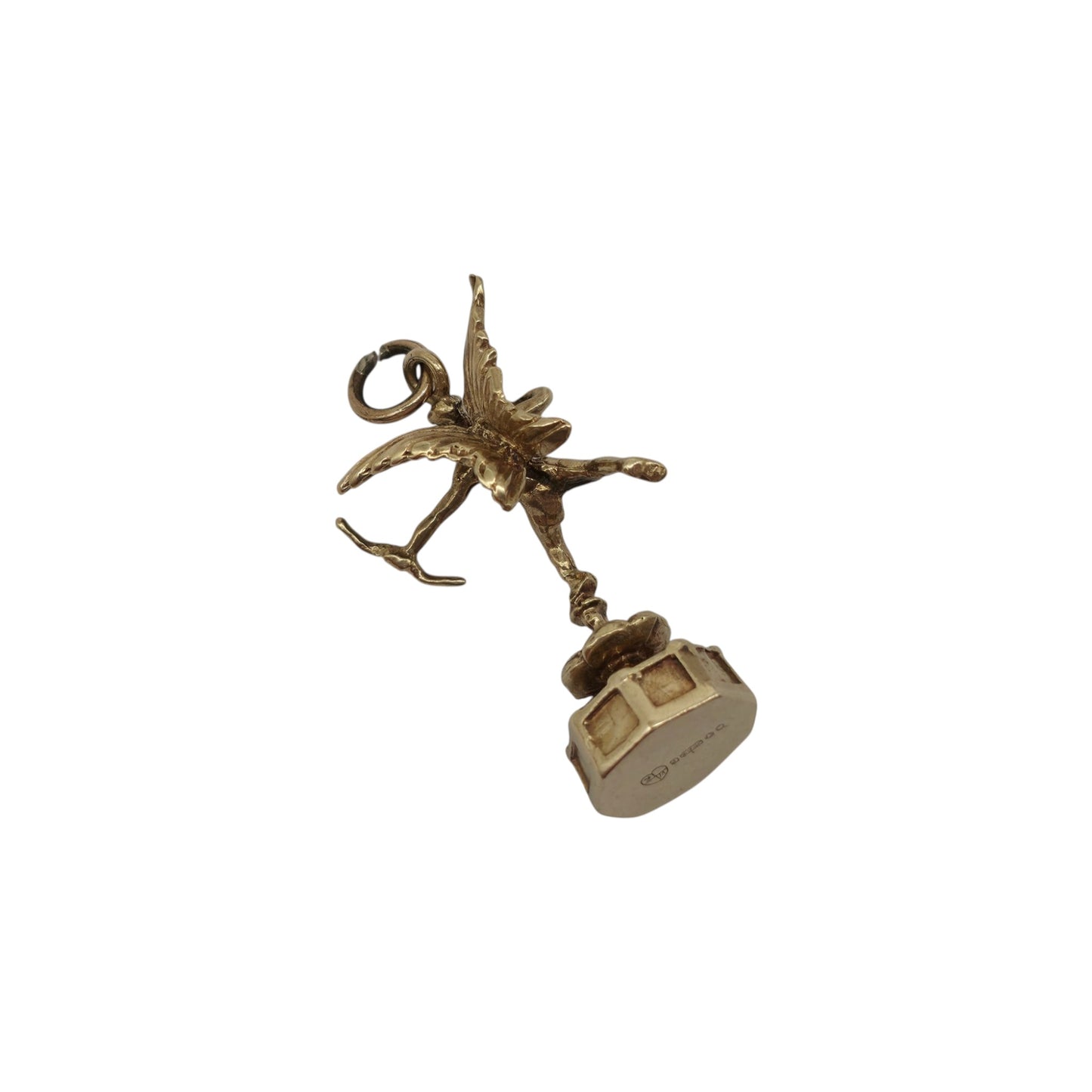 9ct 375 Yellow Gold Eros Charm 1965 L 2.5 cm 3.4 g.