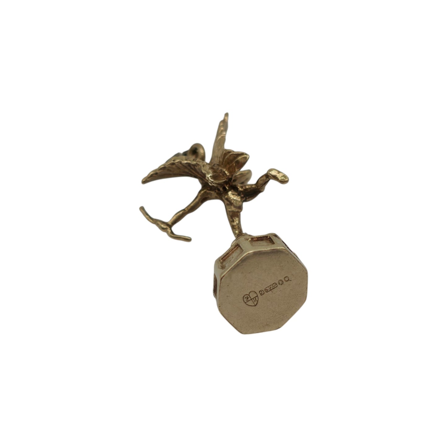 9ct 375 Yellow Gold Eros Charm 1965 L 2.5 cm 3.4 g.