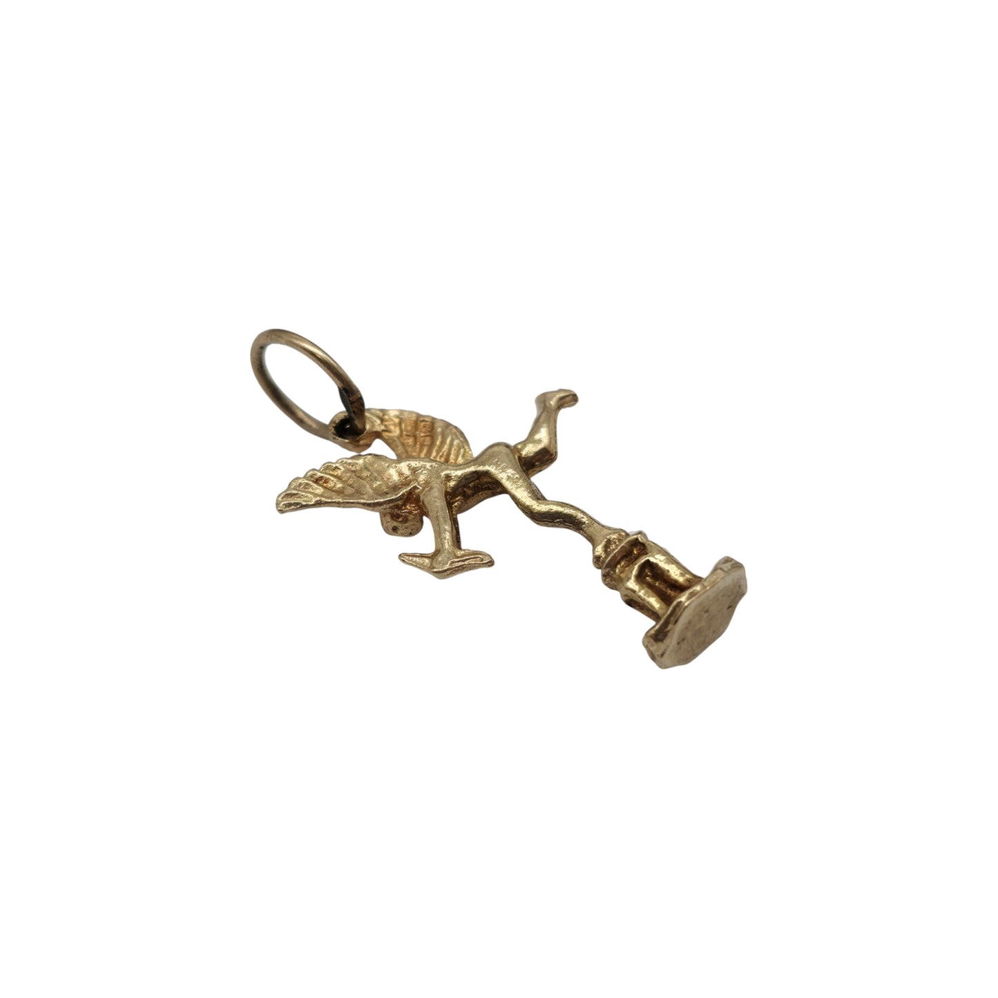 9ct 375 Yellow Gold Eros Charm 1976 L 2.0 cm 1.3 g.