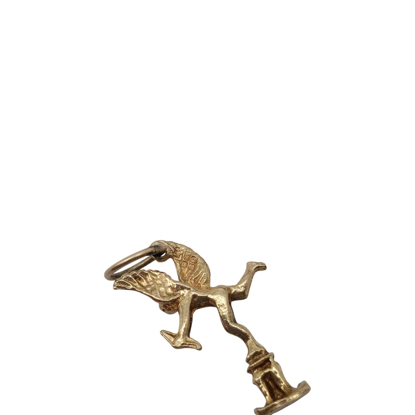 9ct 375 Yellow Gold Eros Charm 1976 L 2.0 cm 1.3 g.
