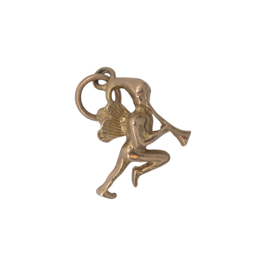 9ct 375 Yellow Gold Fairy Pixie Charm 1963 L 1.3 cm 1.0 g.
