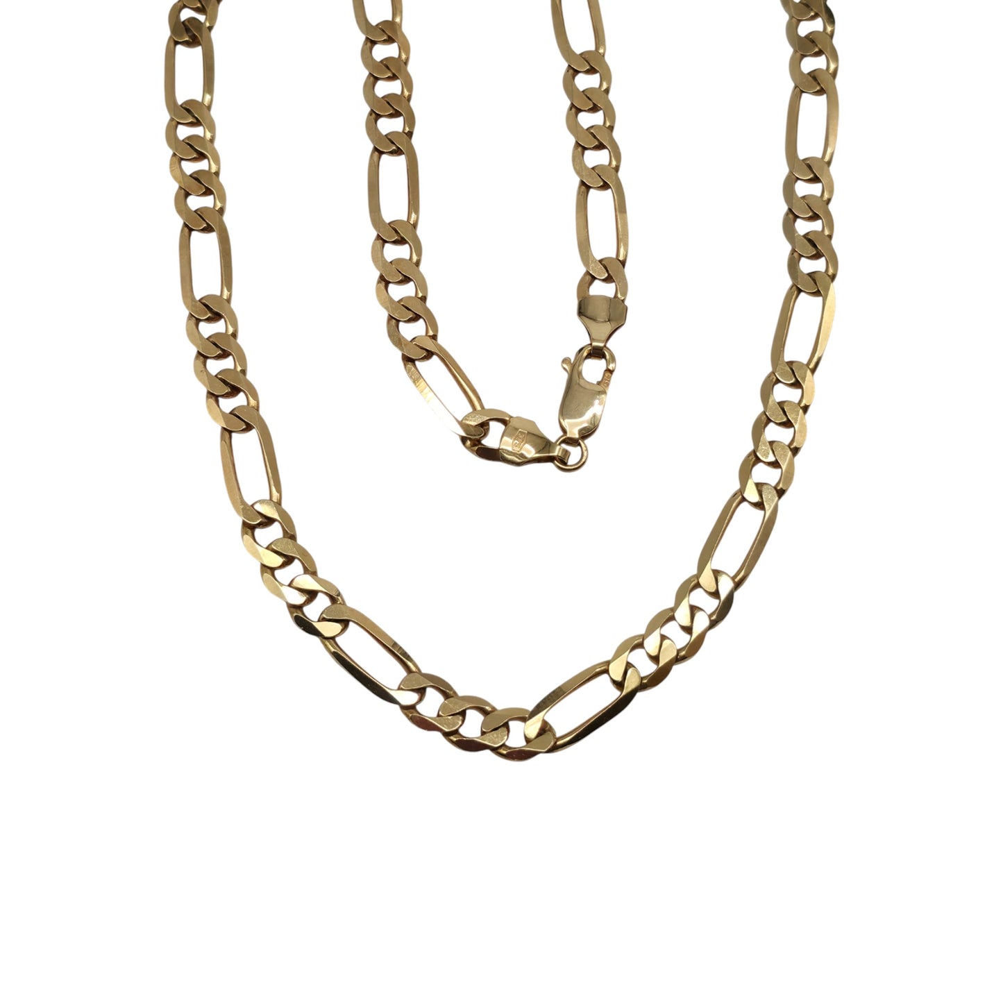 9ct 375 Yellow Gold Figaro Chain 1998 L 50.6 cm 23.0 g.