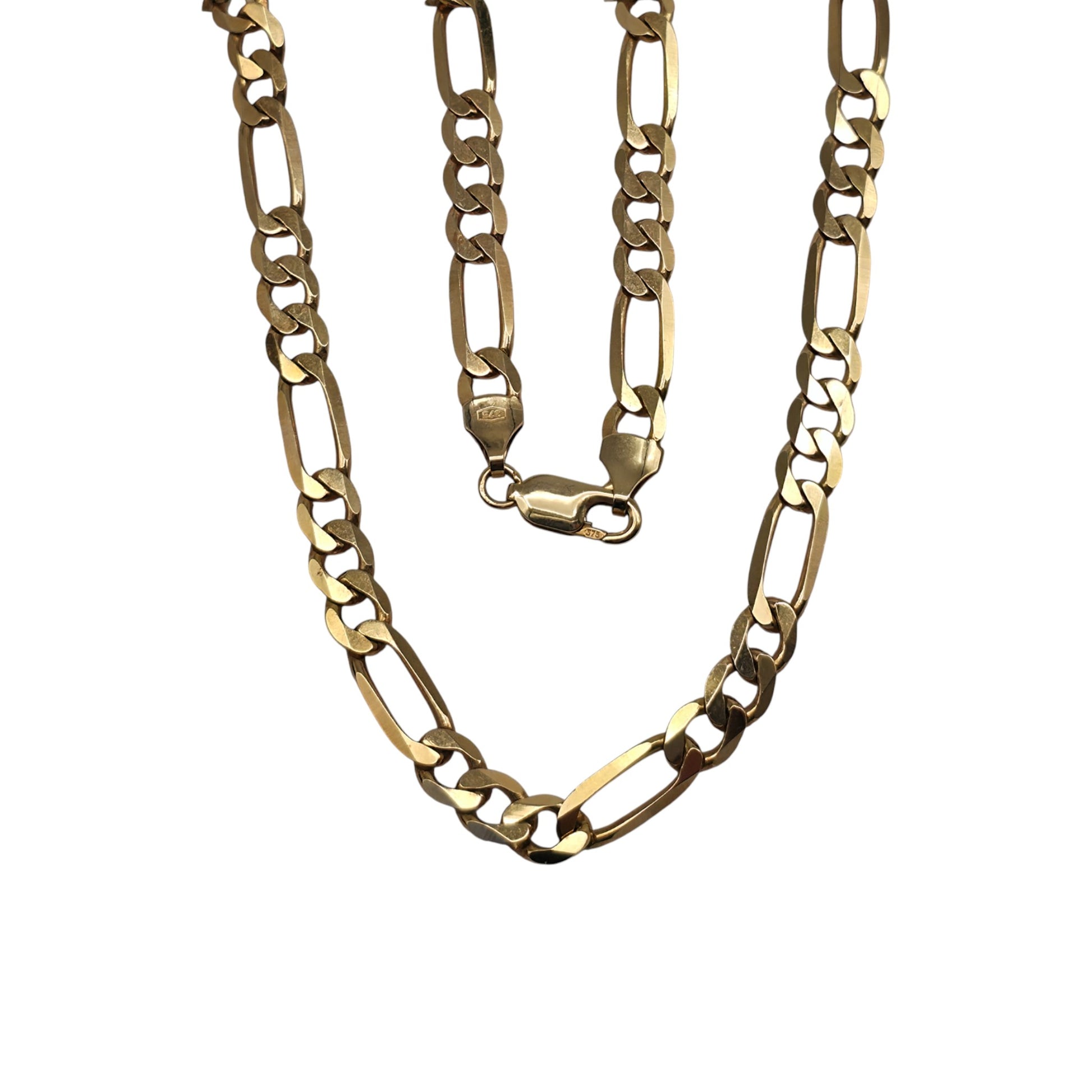 9ct 375 Yellow Gold Figaro Chain