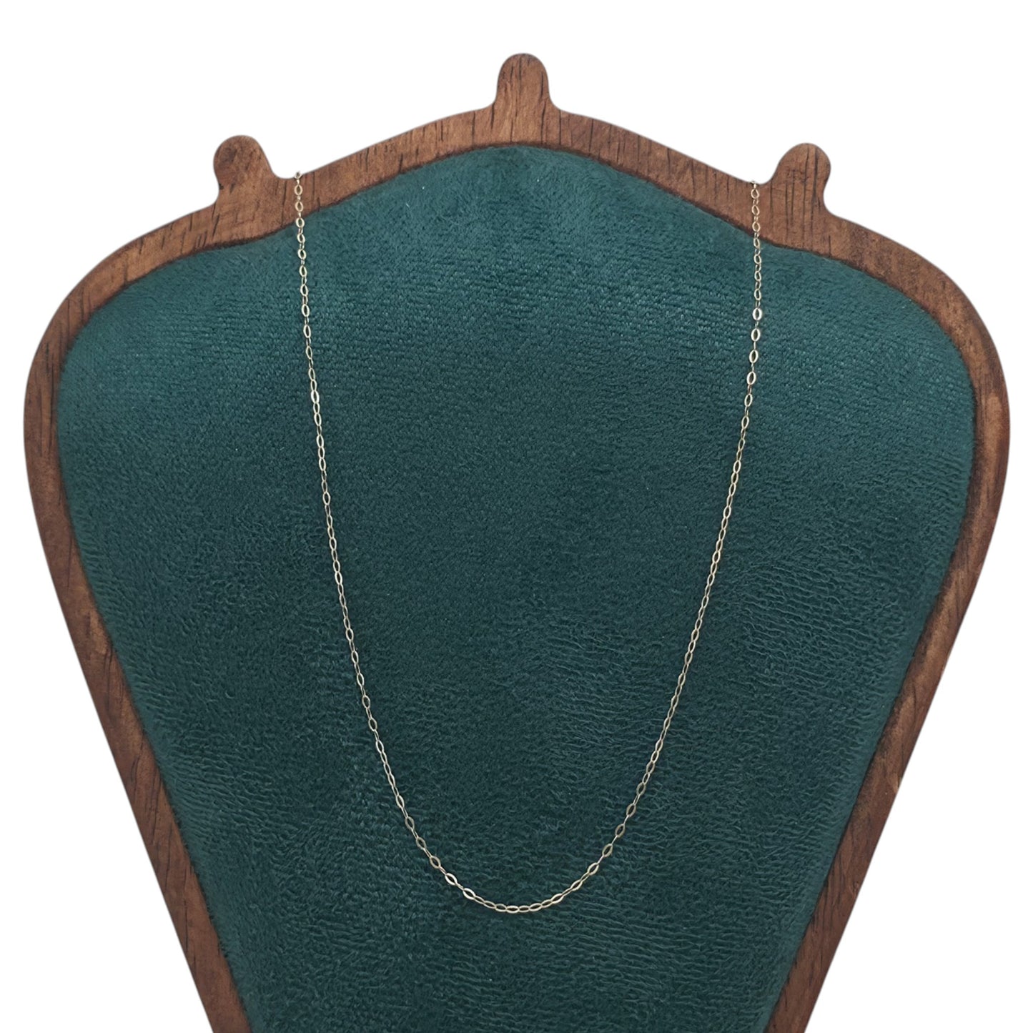 9ct Yellow Gold Fine Link Chain L 40.6 cm 0.3 g.