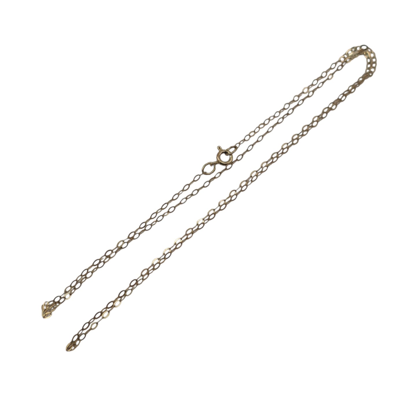 9ct Yellow Gold Fine Link Chain L 40.6 cm 0.3 g.