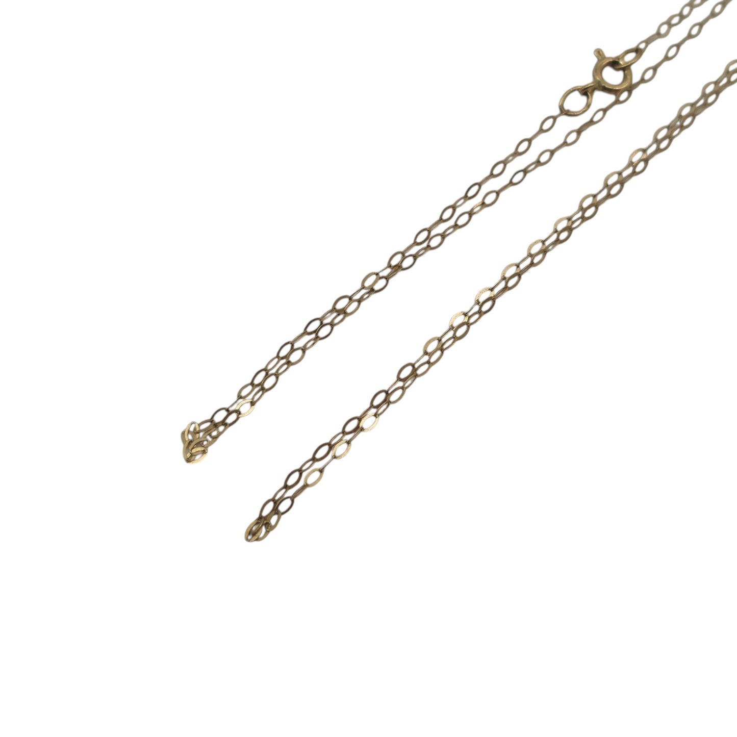 9ct Yellow Gold Fine Link Chain L 40.6 cm 0.3 g.