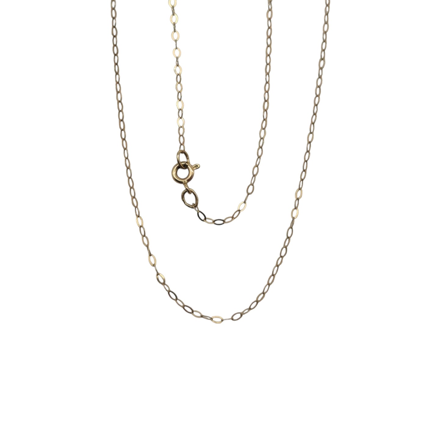 9ct Yellow Gold Fine Link Chain L 40.6 cm 0.3 g.