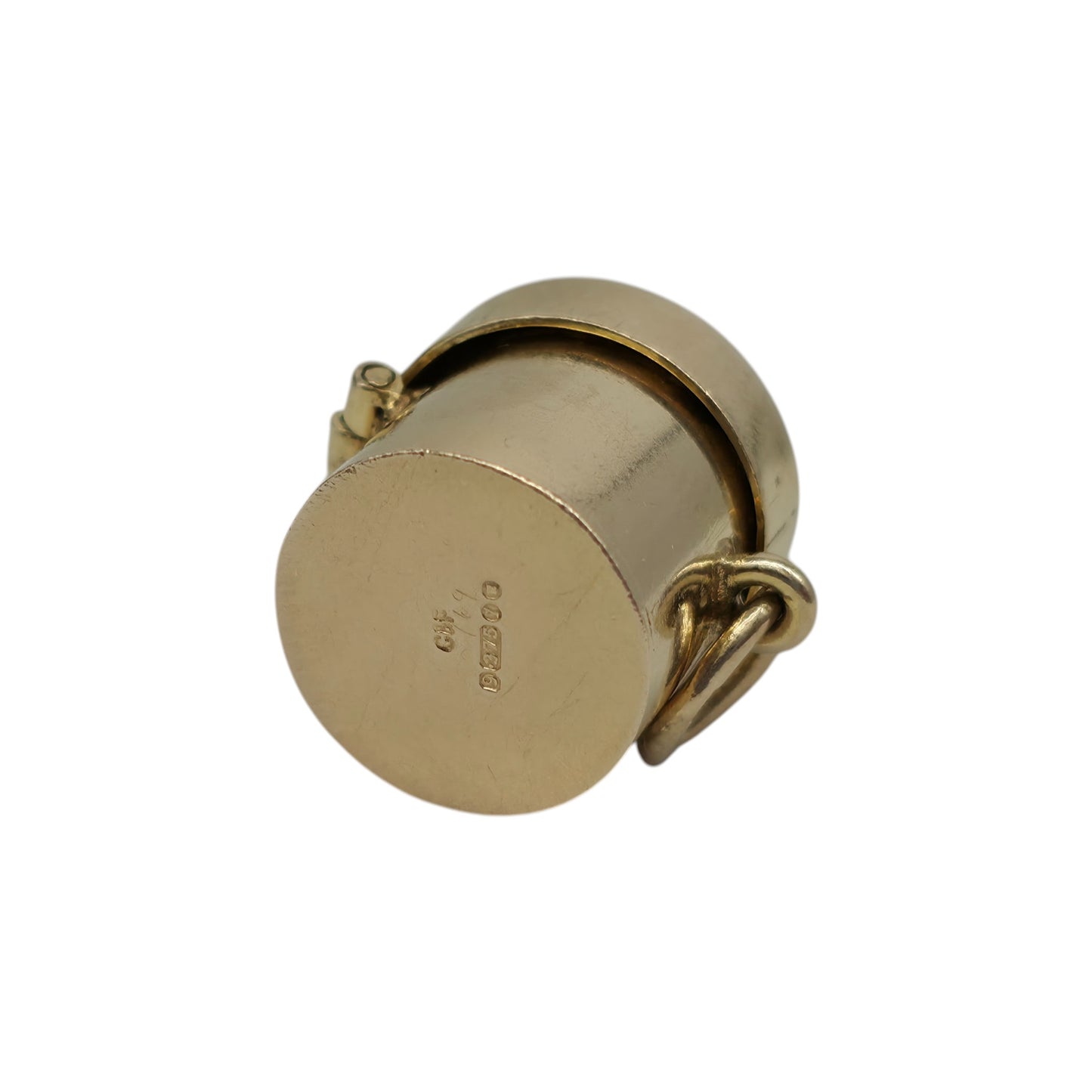 9金 375 イエローゴールド エナメル 救急箱開閉チャーム 1966年製 長さ1.2cm 4.0g