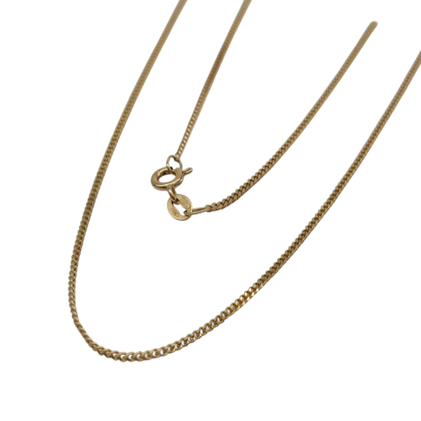 Unoaerre 9ct 375 Yellow Gold Flat Curb Link Chain L 41.0 cm 2.2 g.