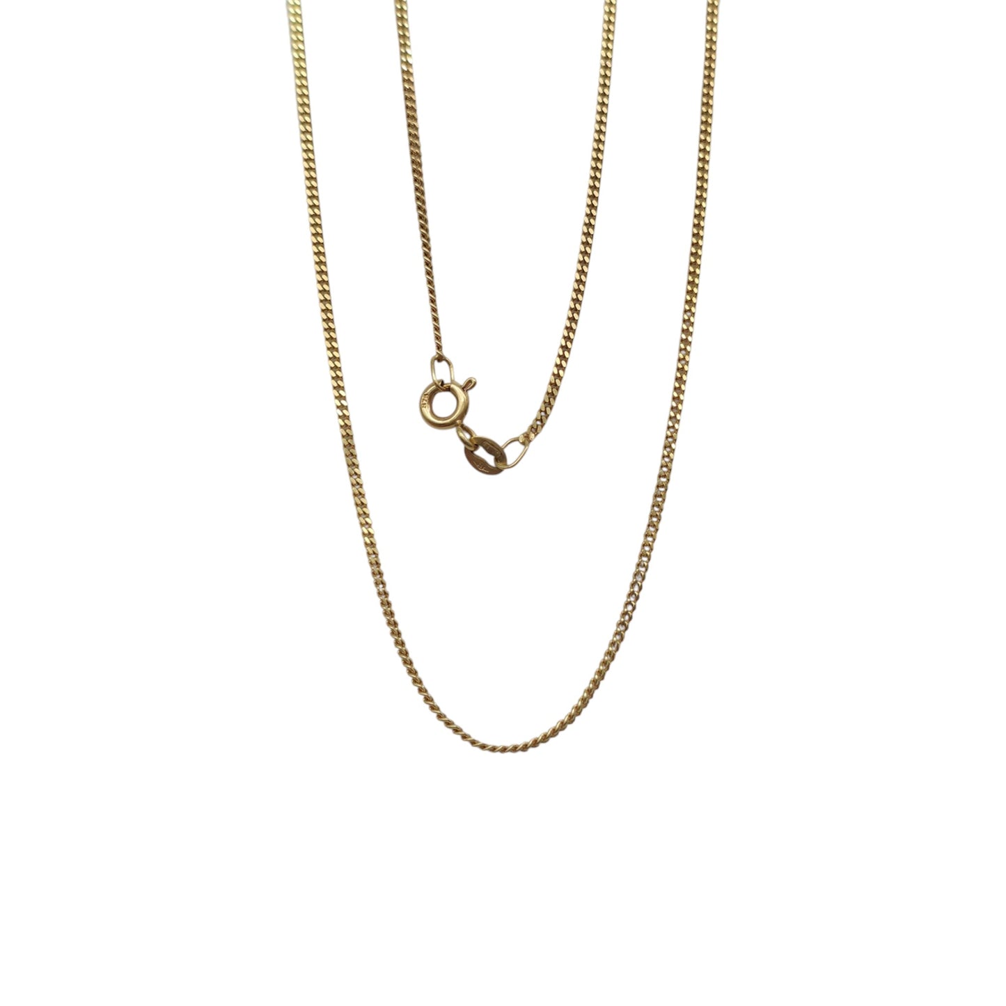 Unoaerre 9ct 375 Yellow Gold Flat Curb Link Chain L 41.0 cm 2.2 g.