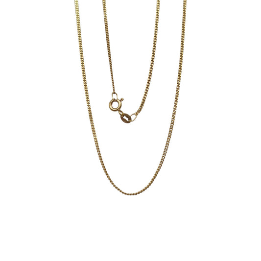 Unoaerre 9ct 375 Yellow Gold Flat Curb Link Chain L 41.0 cm 2.2 g.