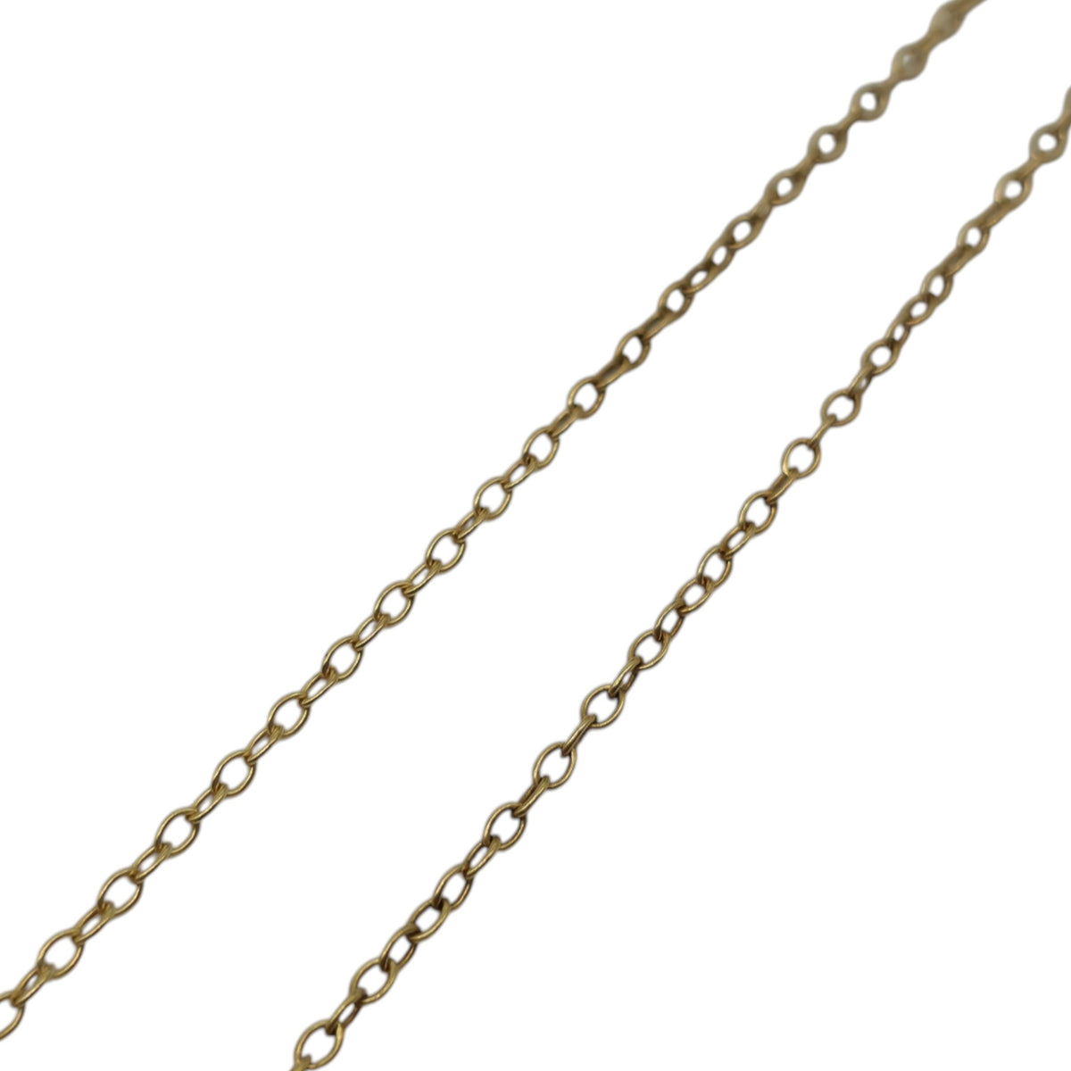 9ct 375 Yellow Gold Sapphire Flower Necklace 1978 L 46.1 cm 4.6 g.