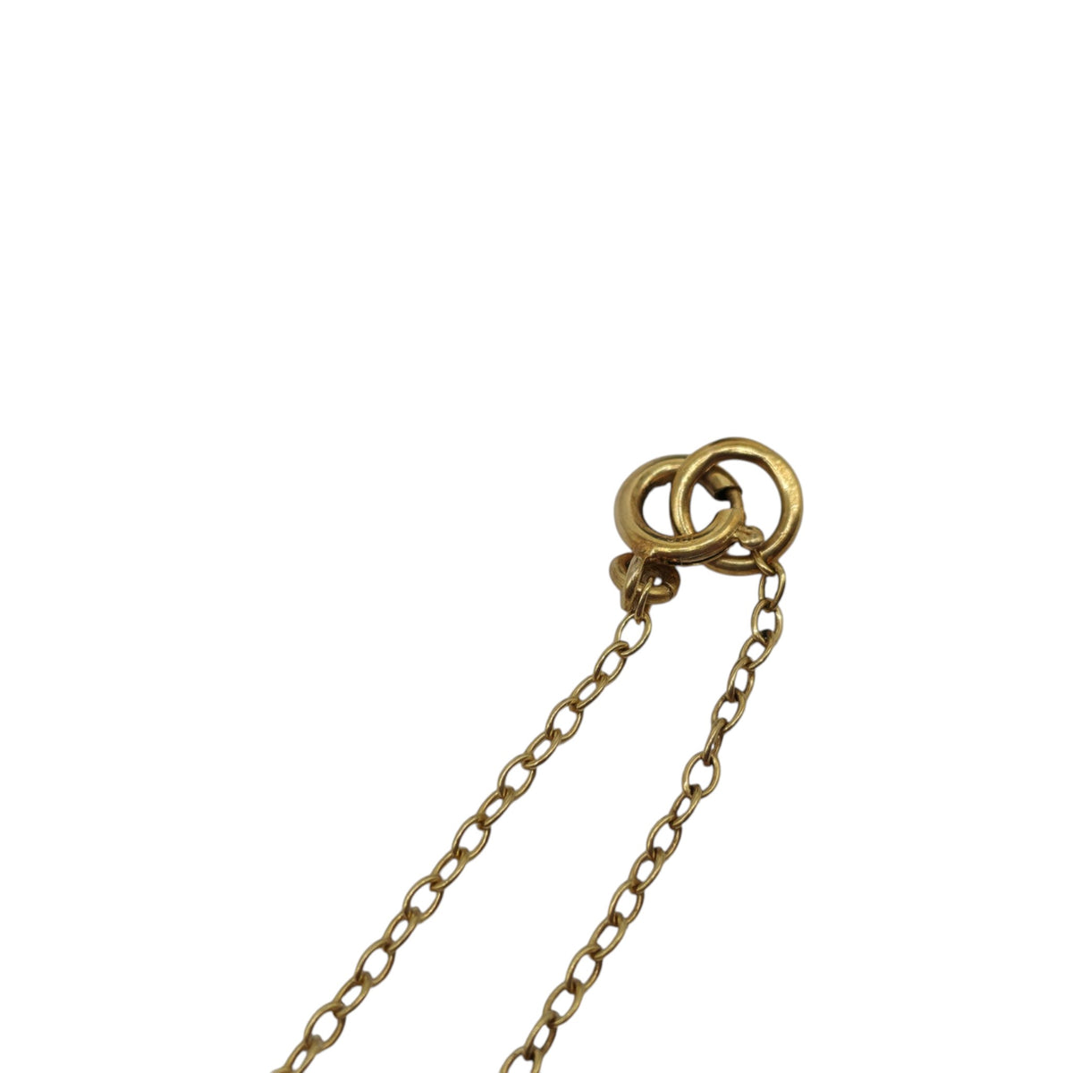 9ct 375 Yellow Gold Sapphire Flower Necklace 1978 L 46.1 cm 4.6 g.