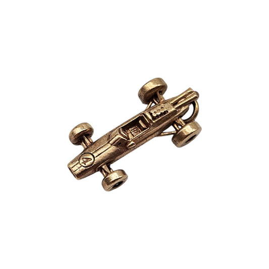 9ct 375 Yellow Gold F1 Car Charm 1971 L 2.1 cm 4.0 g.